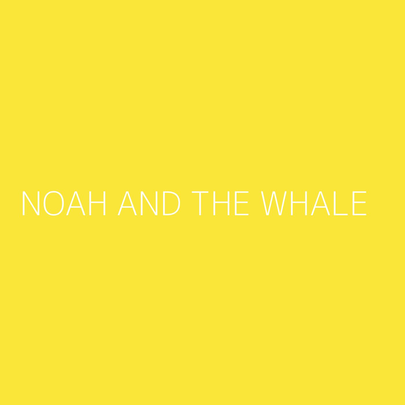 Noah And The Whale Playlist Artwork